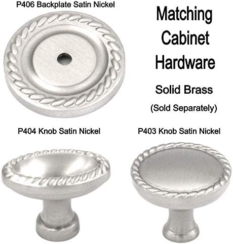 Sturdy Annapolis Knob Backplate in Satin Nickel