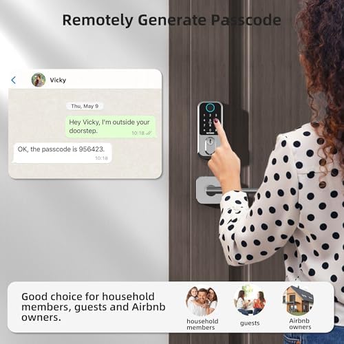 NUTOMO Keyless Entry Door Lock Set with Fingerprint and Alexa