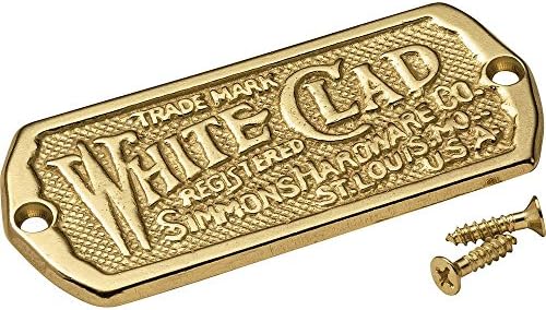 ROCKLER Solid Brass Icebox Name Plate