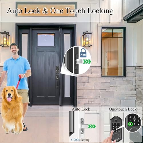 Narpult Smart Keyless Entry Door Lock with Fingerprint and APP Control 1