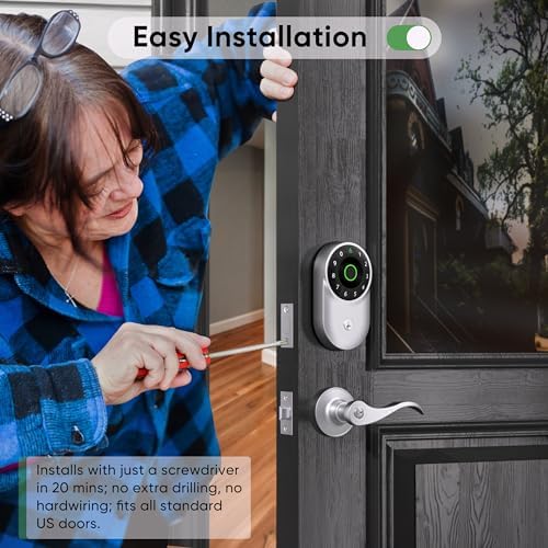 BANSKEY Keypad Fingerprint Entry Door Lock with Code