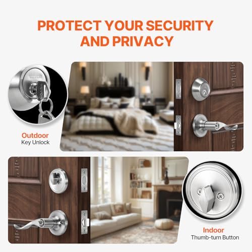 VEVOR Entry Door Locksets with Deadbolt 5-Pack