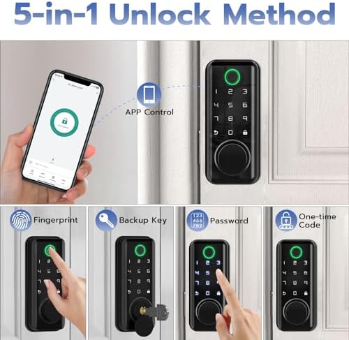 Eseesmart Smart Door Lock with Keypad Secure Front Door Entry