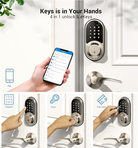 VeiseSmart Front Door Lock Set - App Control 250 Passwords