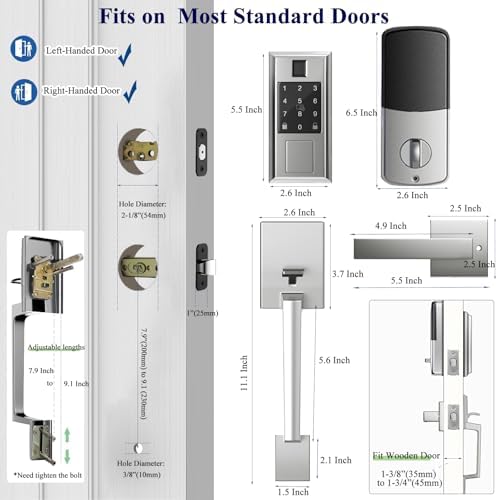 Smart Lock with Fingerprint Touchscreen and App Control