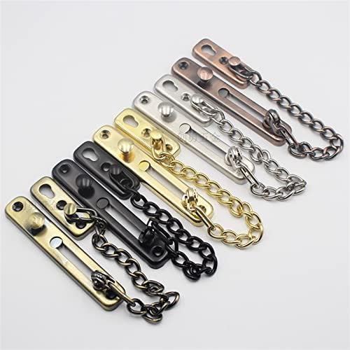 Stainless Steel Door Chain Lock with Screws and Anti-Theft Spring Latch
