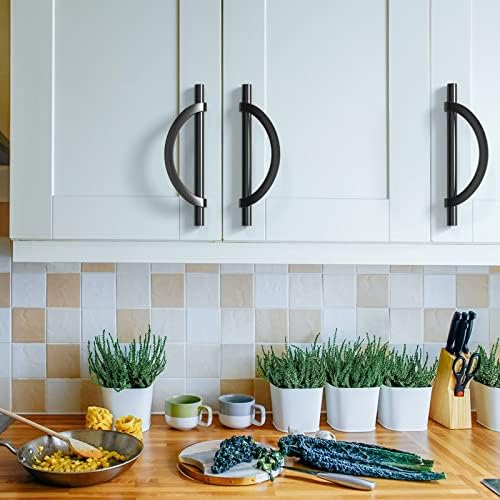 FILTA 10-Piece Half Moon Matte Black Cabinet Pull Set