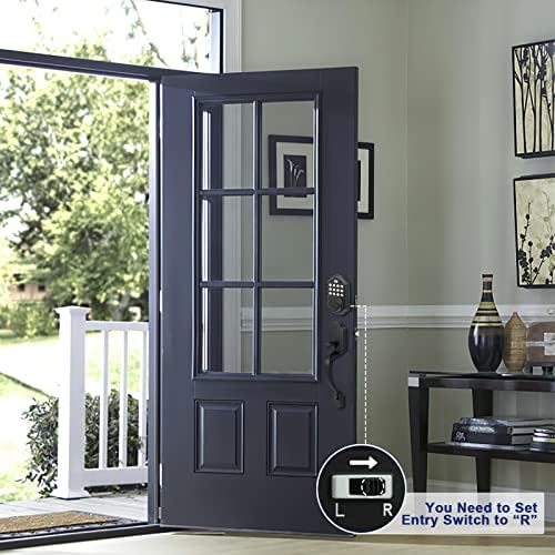 KIAYACI Keyless Front Door Lock Set with Keypad - Black