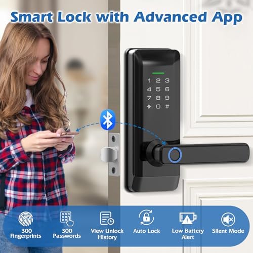 Pothunder Smart Keypad Door Lock with Handle