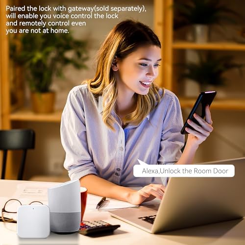 BEBASIA Smart Fingerprint Door Lock with Handle Set 1