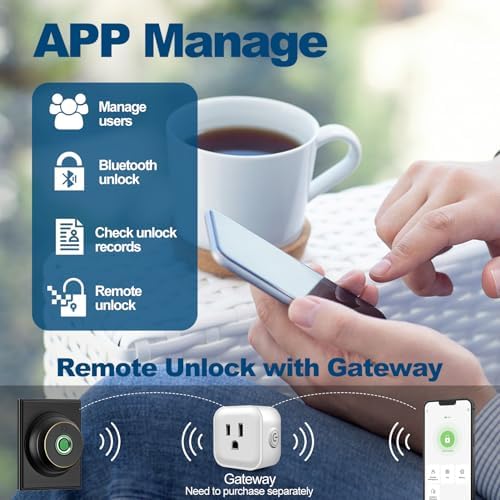 GeekTale Smart Deadbolt Lock with Fingerprint and App Control 1