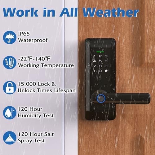 Pothunder Smart Keypad Door Lock with Handle