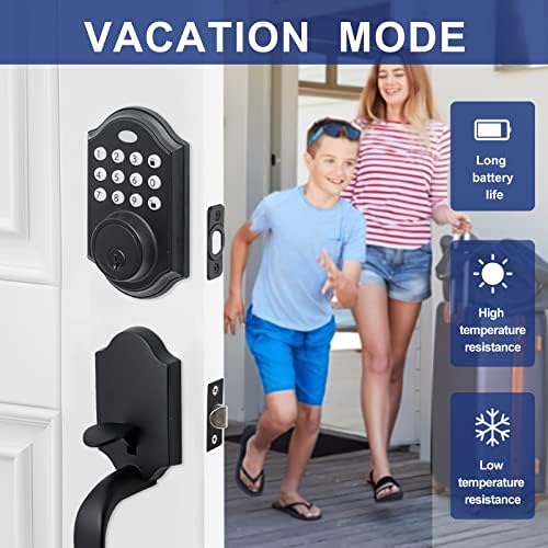 KIAYACI Keyless Front Door Lock Set with Keypad - Black