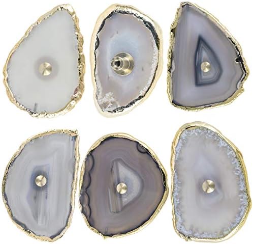 Durable Luxury Agate Slice Cabinet knobs for Dressers wardrobes