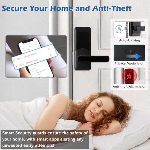 Pothunder Smart Keypad Door Lock with Handle