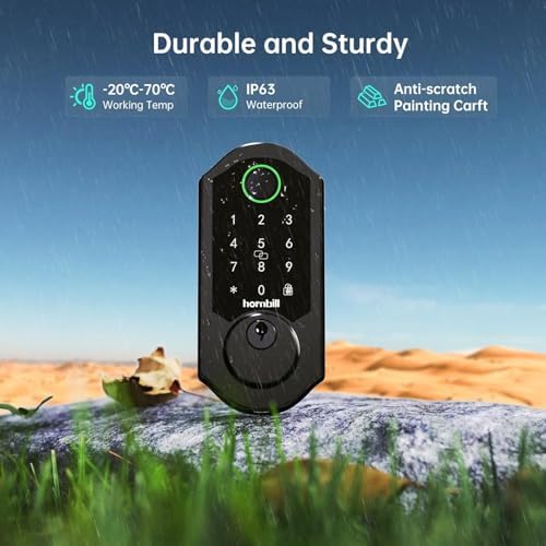 Hornbill Smart Deadbolt With Fingerprint Wi-Fi Lock Set