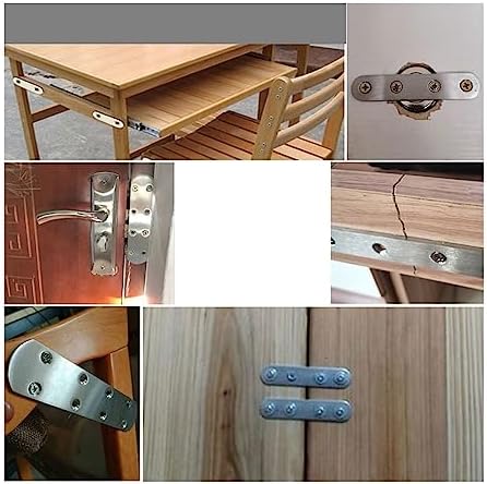 2Pcs Stainless Steel Straight Connector 180 Degree Fix