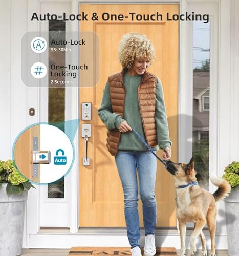 HEANTLE Smart Deadbolt Effortless Door Lock with Alexa Google Assistant
