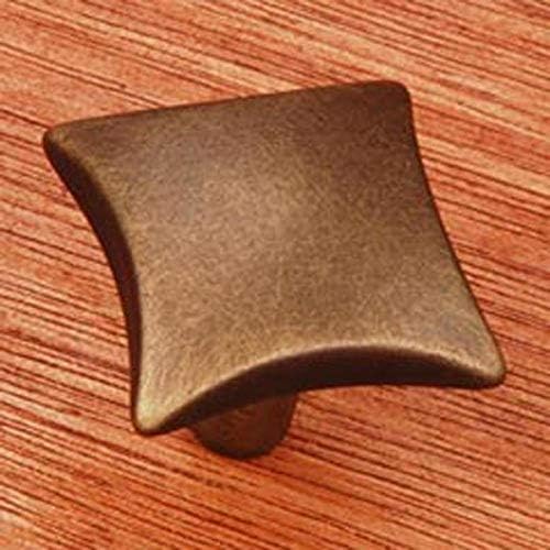 RKI antique English brass knob with four curves