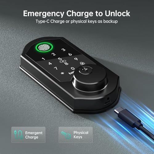 Hornbill Smart Deadbolt With Fingerprint Wi-Fi Lock Set