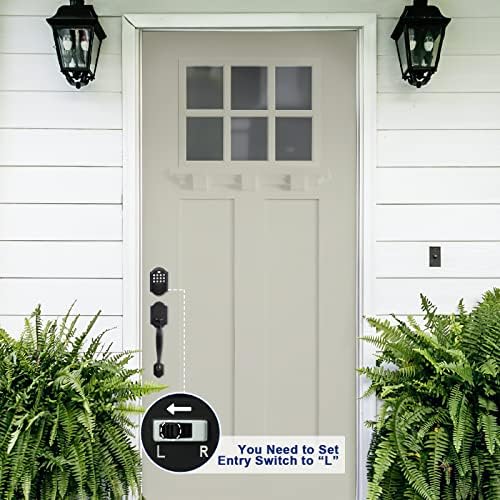 KIAYACI Keyless Front Door Lock Set with Keypad - Black