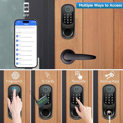 Fingerprint App Door Lock Set for Front Doors