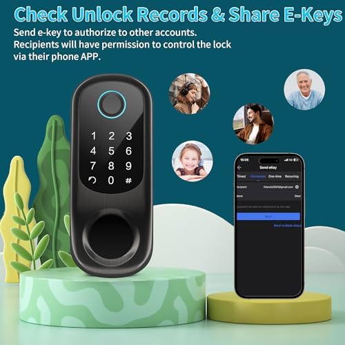 Fingerprint App Door Lock Set for Front Doors