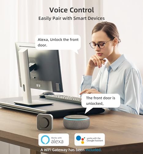 HEANTLE Smart Deadbolt Effortless Door Lock with Alexa Google Assistant