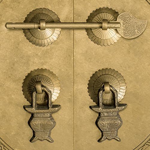 Hardware Philosophy Flower Vine Brass Cabinet Face Plate Backplate Hardware Set