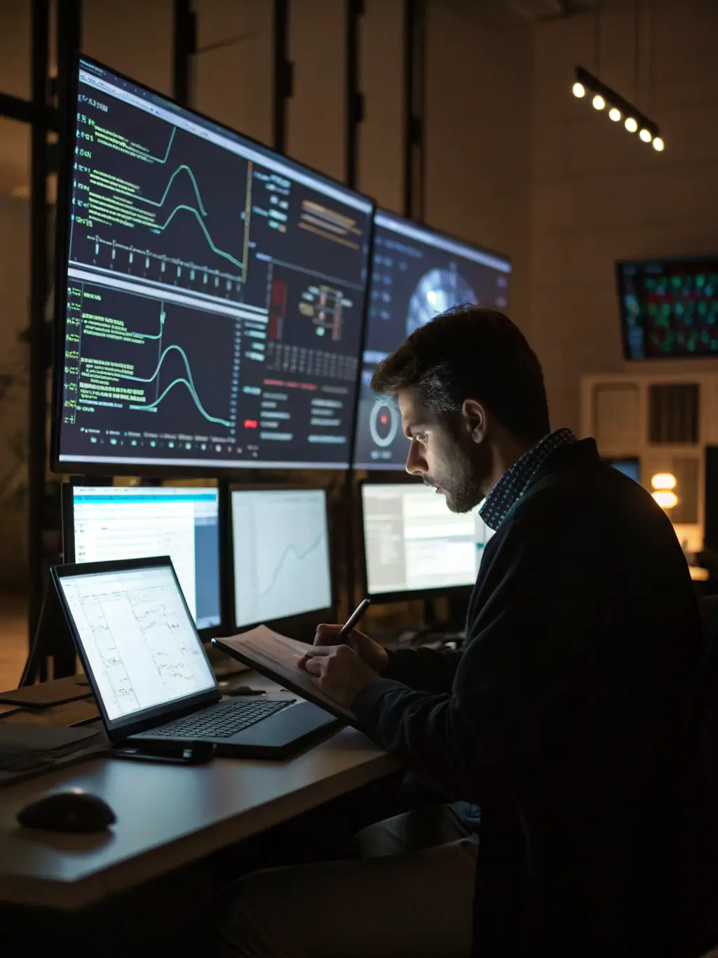 An image depicting a cybersecurity expert analyzing network traffic and identifying potential threats to protect a client's digital assets.